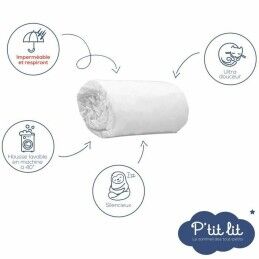 P'TIT LIT|Protetor de berço P'TIT LIT 70 x 140 cm Branco 25 Peças (25 Unidades)