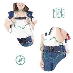 Badabulle|Mochila porta bebê Badabulle Easy & Go 15 kg Azul Ergonómico 0-4 Anos