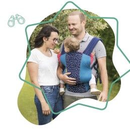 Badabulle|Mochila porta bebê Badabulle Easy & Go 15 kg Azul Ergonómico 0-4 Anos