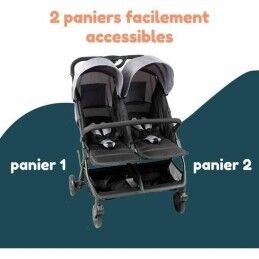 Bambisol|Carrinho de passeio para bebê Bambisol Cinzento