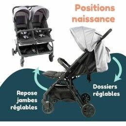 Bambisol|Carrinho de passeio para bebê Bambisol Cinzento