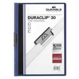 Durable|Pasta de Dossiês Durable Duraclip 30 Azul escuro Azul celeste A4 25 Peças