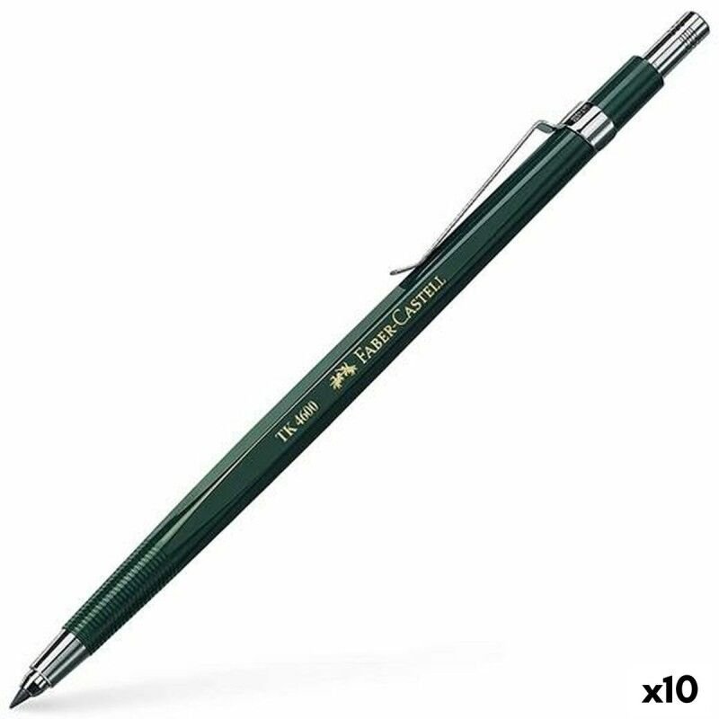 Faber-Castell|Porta-minas Faber-Castell Tk 4600 Verde 0,7 mm (10 Unidades)