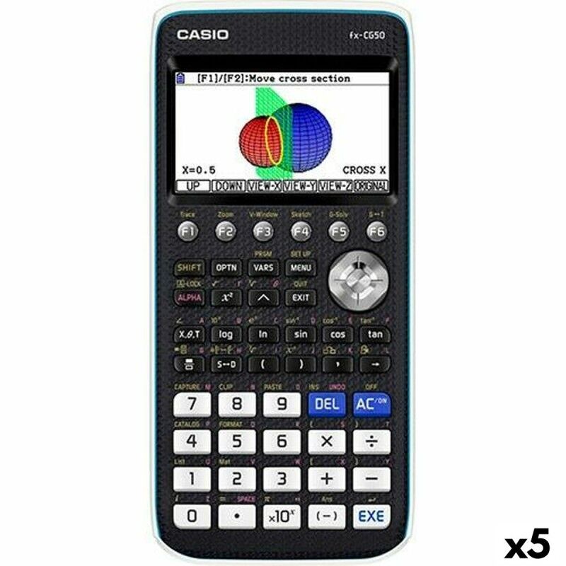Casio|Calculadora gráfica Casio FX-CG50 18,6 x 8,9 x 18,85 cm Preto (5 Unidades) Casio|Calculadora gráfica Casio FX-CG50 18,6 x 8,9 x 18,85 cm Preto (5 Unidades)