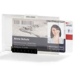 Durable|Capa para Cartão de Identidade Durable Duo Transparente Plástico 5,4 x 8,7 cm (10 Unidades)