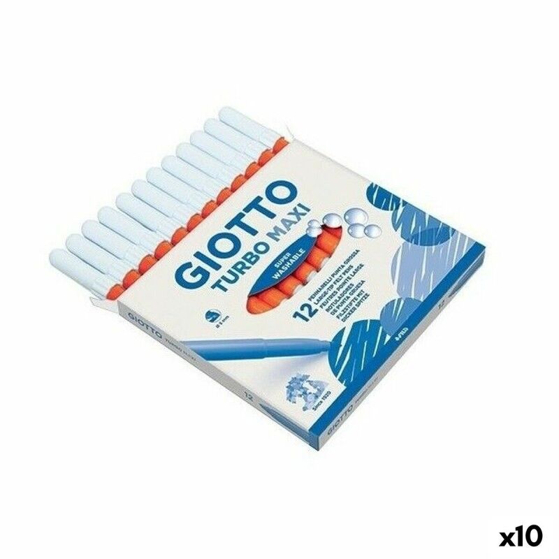 Giotto|Conjunto de Canetas de Feltro Giotto Turbo Color Laranja (10 Unidades) Giotto|Conjunto de Canetas de Feltro Giotto Turbo Color Laranja (10 Unidades)