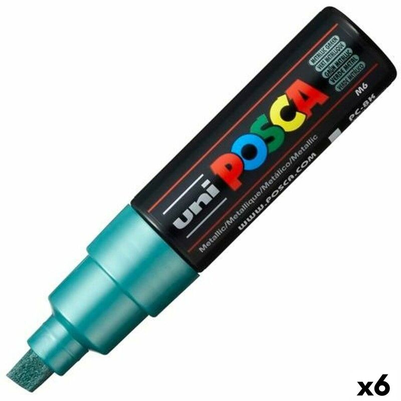 POSCA|Marcador POSCA PC-8K Verde metálico (6 Unidades)