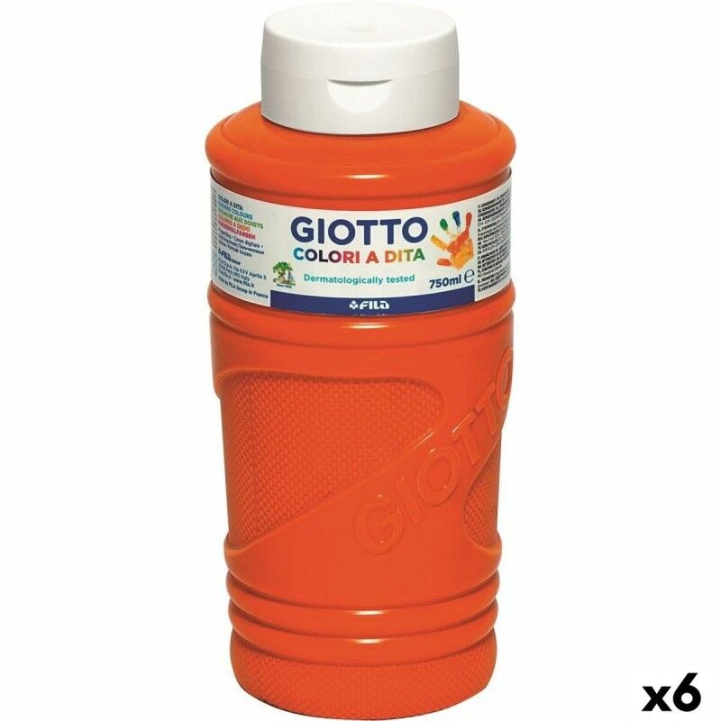 Giotto|Pintura de Dedos Giotto Laranja 750 ml (6 Unidades) Giotto|Pintura de Dedos Giotto Laranja 750 ml (6 Unidades)