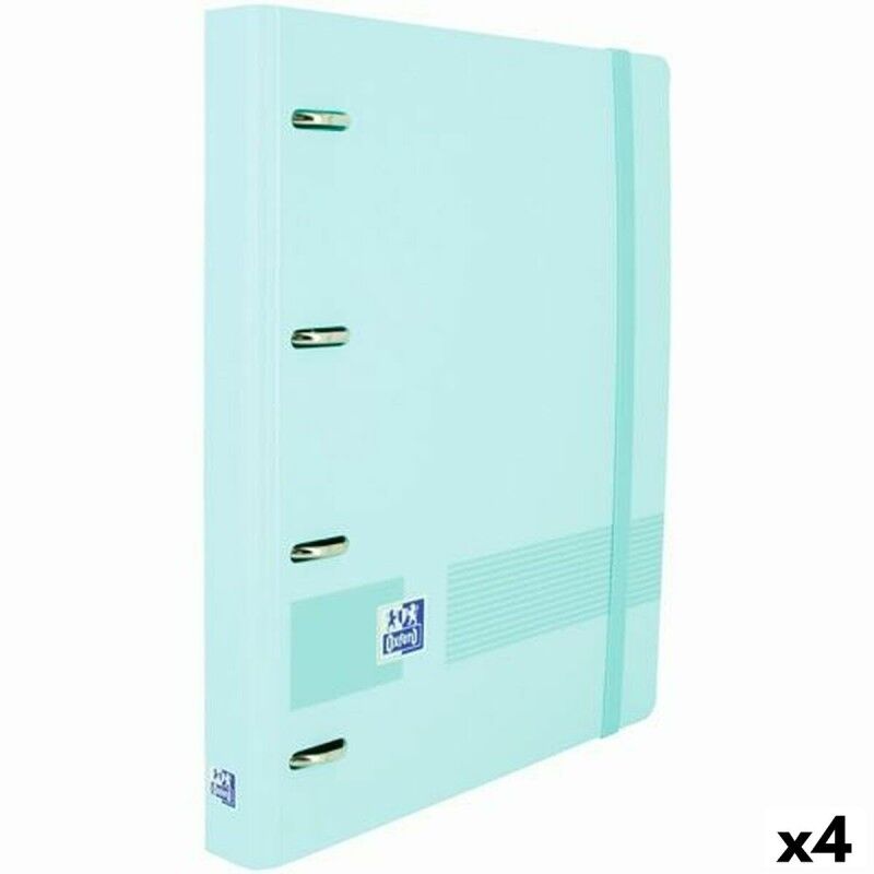 Oxford|Pasta com argolas Oxford EuropeanBinder Azul Pastel A4+ (4 Unidades) Oxford|Pasta com argolas Oxford EuropeanBinder Azul Pastel A4+ (4 Unidades)