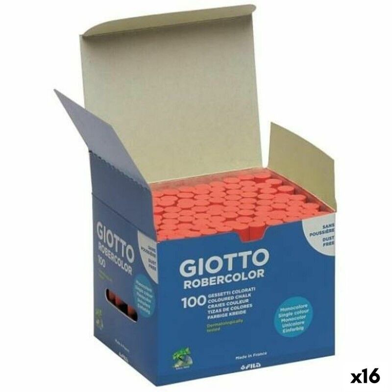 Giotto|Giz Giotto Robercolor Vermelho 16 Unidades 100 Peças Giotto|Giz Giotto Robercolor Vermelho 16 Unidades 100 Peças