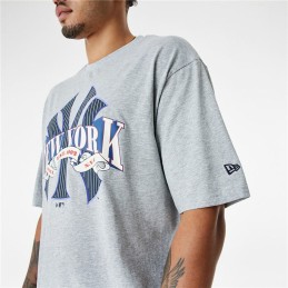 Camisola de Manga Curta Homem New Era MLB Arch Graphic New York Yankees Cinzento claro