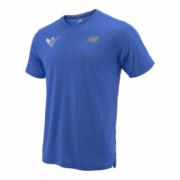 Camisola de Manga Curta Homem New Balance Valencia Marathon Azul