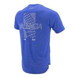 Camisola de Manga Curta Homem New Balance Valencia Marathon Azul