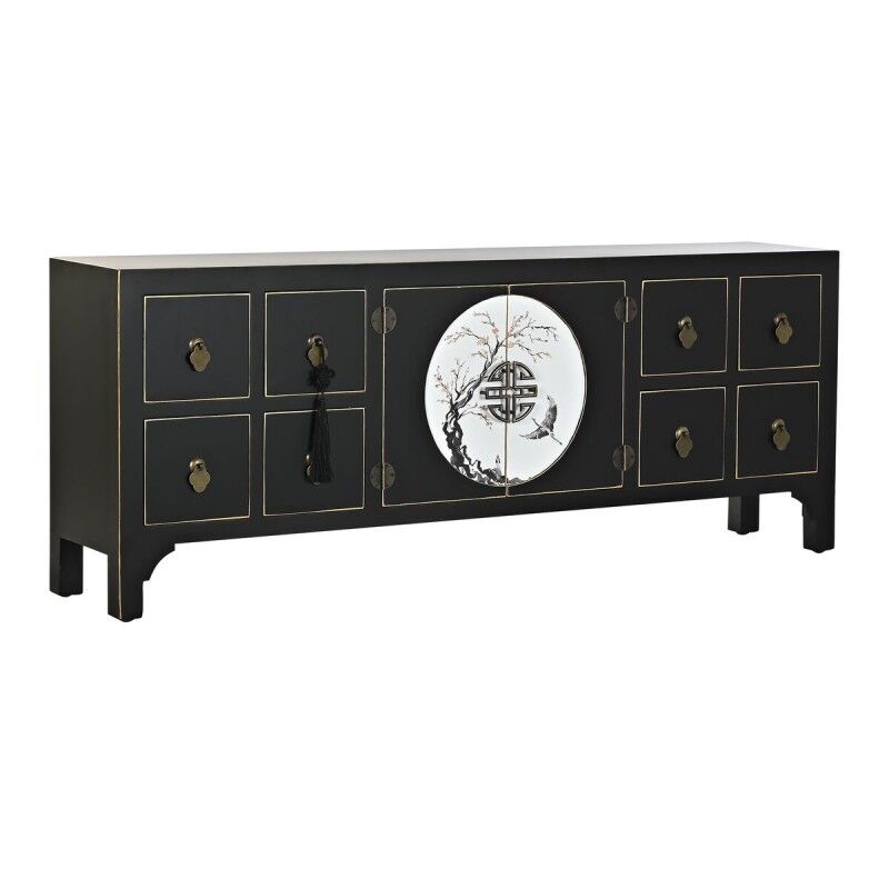 DKD Home Decor|Móvel de TV DKD Home Decor Preto Oriental Branco Dourado Branco/Preto Metal Abeto Madeira MDF 130 x 26 x 51 cm DKD Home Decor|Móvel de TV DKD Home Decor Preto Oriental Branco Dourado Branco/Preto Metal Abeto Madeira MDF 130 x 26 x 51 cm