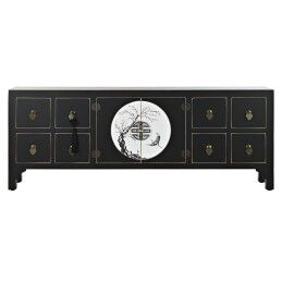 DKD Home Decor|Móvel de TV DKD Home Decor Preto Oriental Branco Dourado Branco/Preto Metal Abeto Madeira MDF 130 x 26 x 51 cm