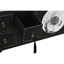 DKD Home Decor|Móvel de TV DKD Home Decor Preto Oriental Branco Dourado Branco/Preto Metal Abeto Madeira MDF 130 x 26 x 51 cm