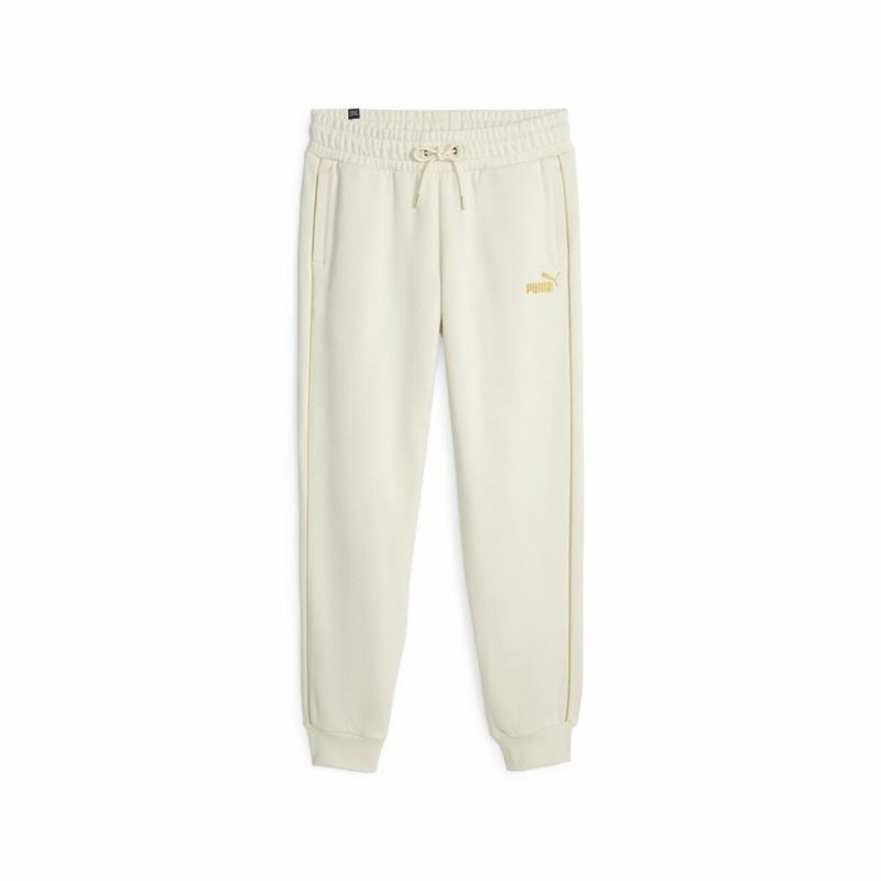 Calças Desportivas Puma Ess+ Minimal Gold Bege Mulher