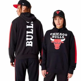 Polar com Capuz Unissexo New Era NBA Colour Block Chicago Bulls Preto