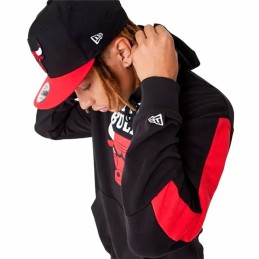 Polar com Capuz Unissexo New Era NBA Colour Block Chicago Bulls Preto