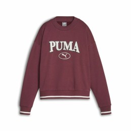 Polar sem Capuz Mulher Puma Squad Crew Fl Vermelho Escuro