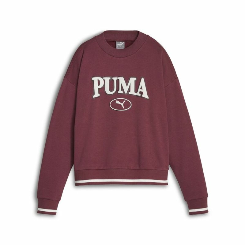 Polar sem Capuz Mulher Puma Squad Crew Fl Vermelho Escuro