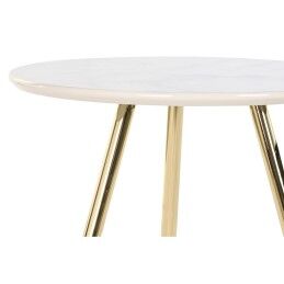 DKD Home Decor|Conjunto de 2 mesas DKD Home Decor Branco Preto Dourado 46 x 46 x 45 cm