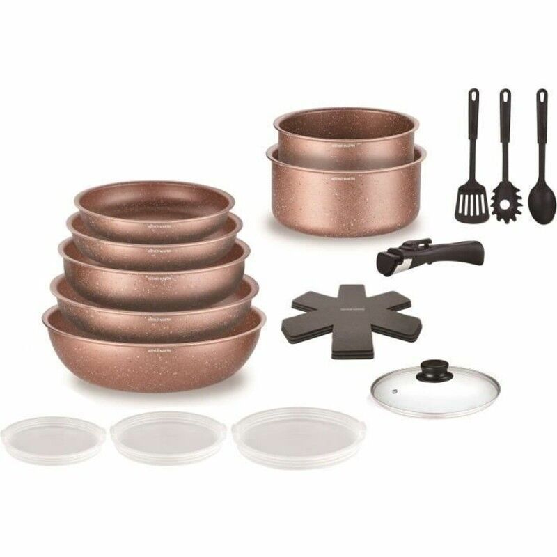 Arthur Martin|Bateria de Cozinha Arthur Martin Terracotta 18 Peças Arthur Martin|Bateria de Cozinha Arthur Martin Terracotta 18 Peças