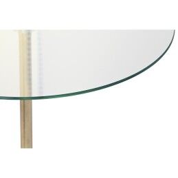 DKD Home Decor|Mesa de apoio DKD Home Decor Preto Transparente Dourado Cristal Aço 45 x 45 x 50 cm
