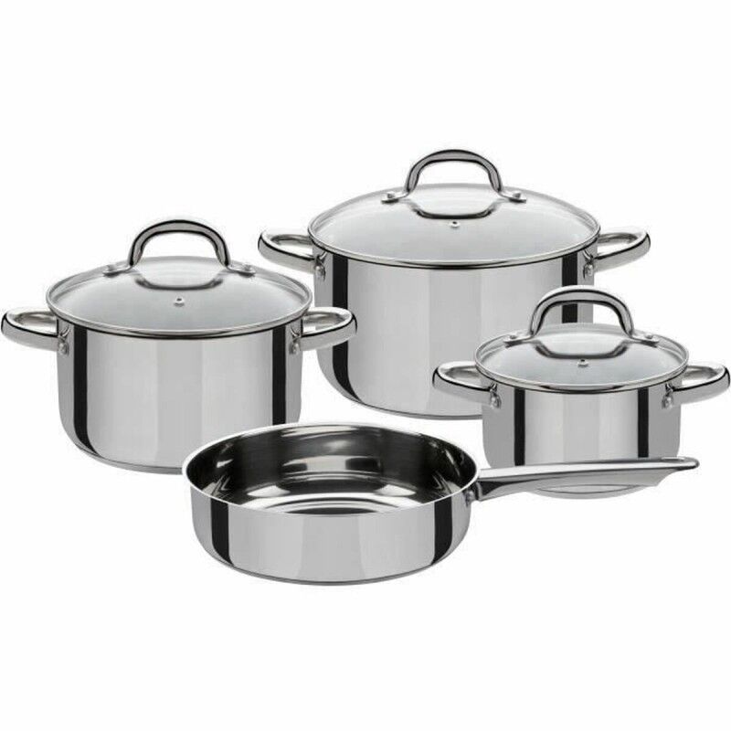 GSW|Bateria de Cozinha GSW Aço 4 Peças (7 Unidades) GSW|Bateria de Cozinha GSW Aço 4 Peças (7 Unidades)