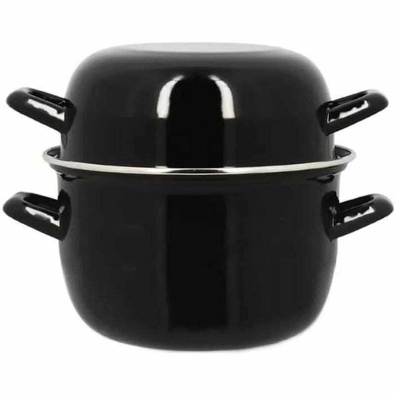 Menastyl|Caçarola com Tampa Menastyl Preto Aço esmaltado vitrificado 2 Peças Menastyl|Caçarola com Tampa Menastyl Preto Aço esmaltado vitrificado 2 Peças