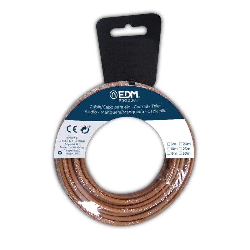 EDM Product|Cabo de Interface Paralelo EDM 28602 28602 Castanho 25 m Ø 6 mm EDM Product|Cabo de Interface Paralelo EDM 28602 28602 Castanho 25 m Ø 6 mm