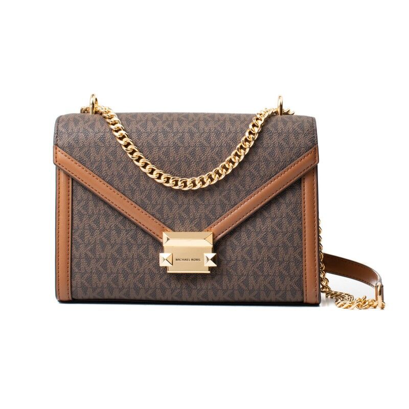 Michael Kors|Mala a Tiracolo Michael Kors Whitney Castanho 24 x 18 x 8 cm Michael Kors|Mala a Tiracolo Michael Kors Whitney Castanho 24 x 18 x 8 cm