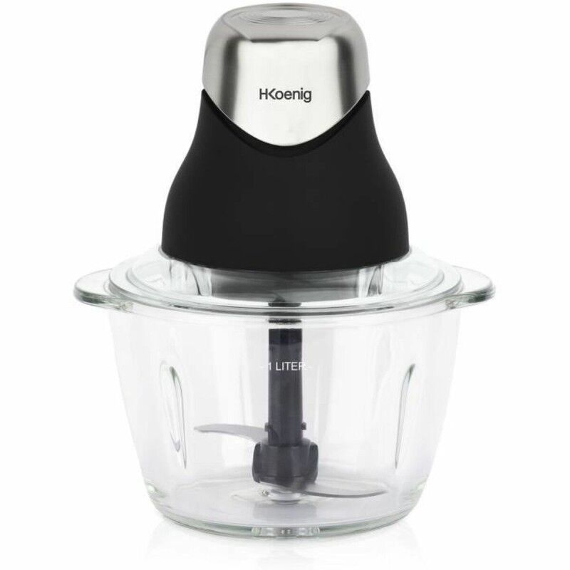 Hkoenig|Picadora Hkoenig LEO8 Preto Cromo Vidro Aço inoxidável 1 L