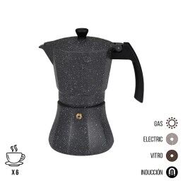 EDM Product|Cafeteira Italiana EDM Preto Alumínio 6 Copos Indução