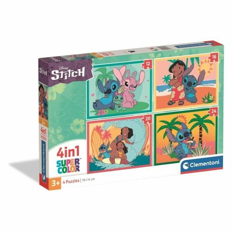 Clementoni|Puzzle Clementoni Stitch (4 Unidades)