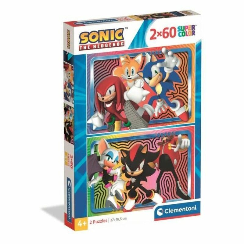 Clementoni|Puzzle Clementoni Sonic (2 Unidades) Clementoni|Puzzle Clementoni Sonic (2 Unidades)