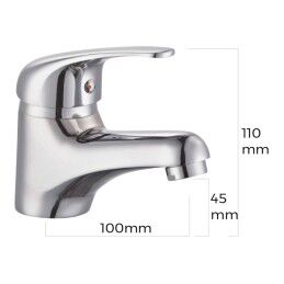 EDM Product|Torneira Monocomando EDM 01160 Aço inoxidável Latão 100 x 110 mm