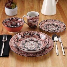 Versa|Louça Versa Cor de Rosa Porcelana 18 Peças
