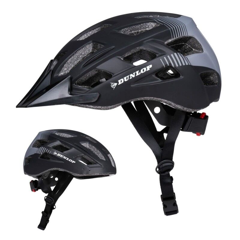 Dunlop|Capacete de Ciclismo para Adultos Dunlop M Preto Leve LED Dunlop|Capacete de Ciclismo para Adultos Dunlop M Preto Leve LED
