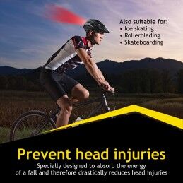 Dunlop|Capacete de Ciclismo para Adultos Dunlop M Preto Leve LED