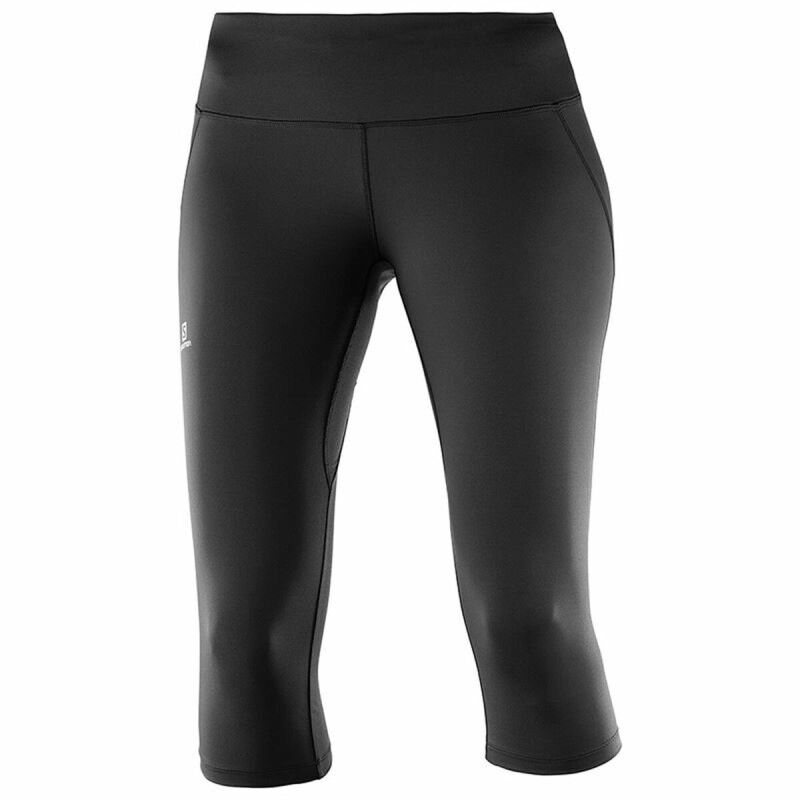 Salomon|Leggings de Desporto de Mulher Salomon Agile Mid Tight Preto Salomon|Leggings de Desporto de Mulher Salomon Agile Mid Tight Preto