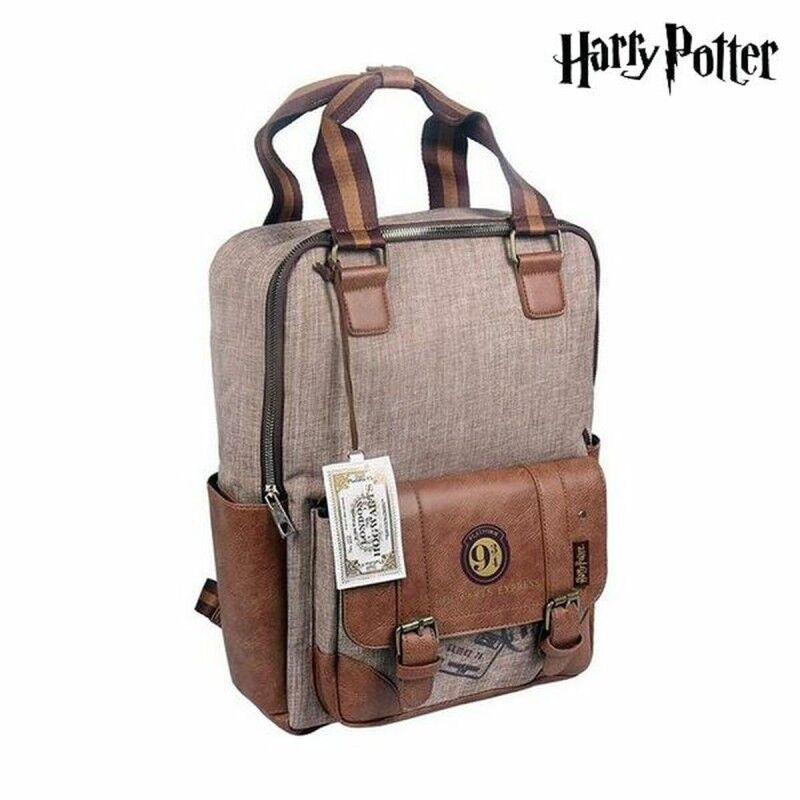 Harry Potter|Mochila Escolar Harry Potter Castanho