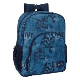 BlackFit8|Mochila Escolar com Rodas Compact BlackFit8 M918 Turquesa 33 X 45 X 22 cm