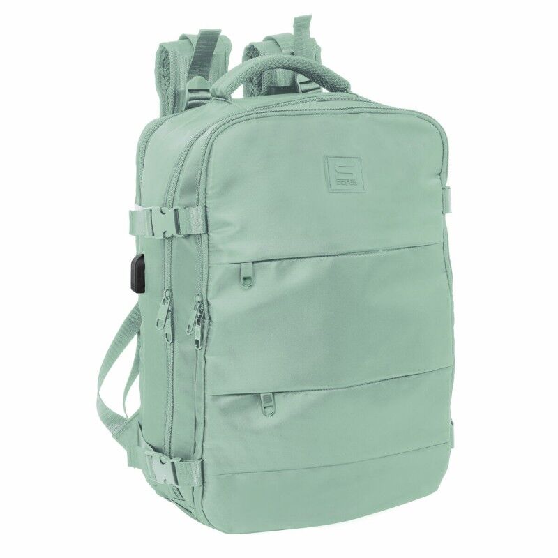 Safta|Mochila Escolar Safta Verde pastel Azul Safta|Mochila Escolar Safta Verde pastel Azul