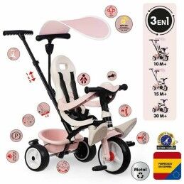 Smoby|Triciclo Smoby Paseo para bebés Cor de Rosa