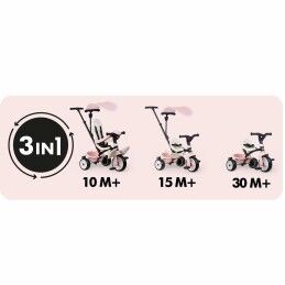 Smoby|Triciclo Smoby Paseo para bebés Cor de Rosa
