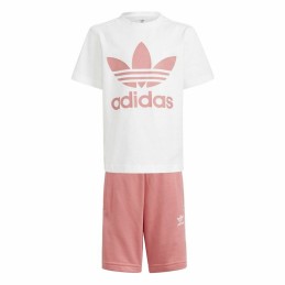 Conjunto Desportivo para Crianças Adidas Trifolio Branco