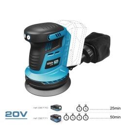 Koma Tools|Lixadora excêntrica Koma Tools Brushless Ø 125 mm 20 V