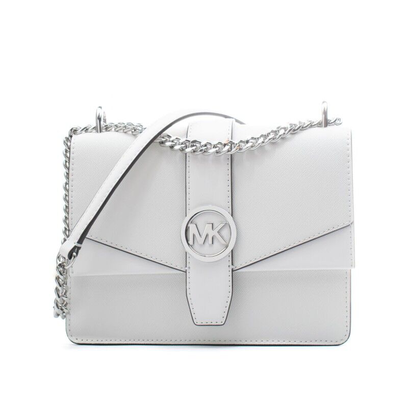 Michael Kors|Mala a Tiracolo Michael Kors Greenwich Branco 20 x 18 x 6 cm