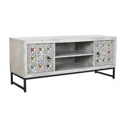 DKD Home Decor|Mesa de apoio DKD Home Decor Pele Ferro Lacado (40 x 40 x 56 cm)